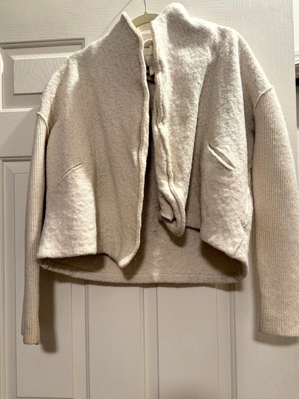 Cynthia Rowley Women's Teddy Jacket in Cream Size Medium Like New